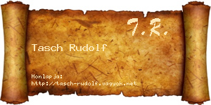 Tasch Rudolf névjegykártya